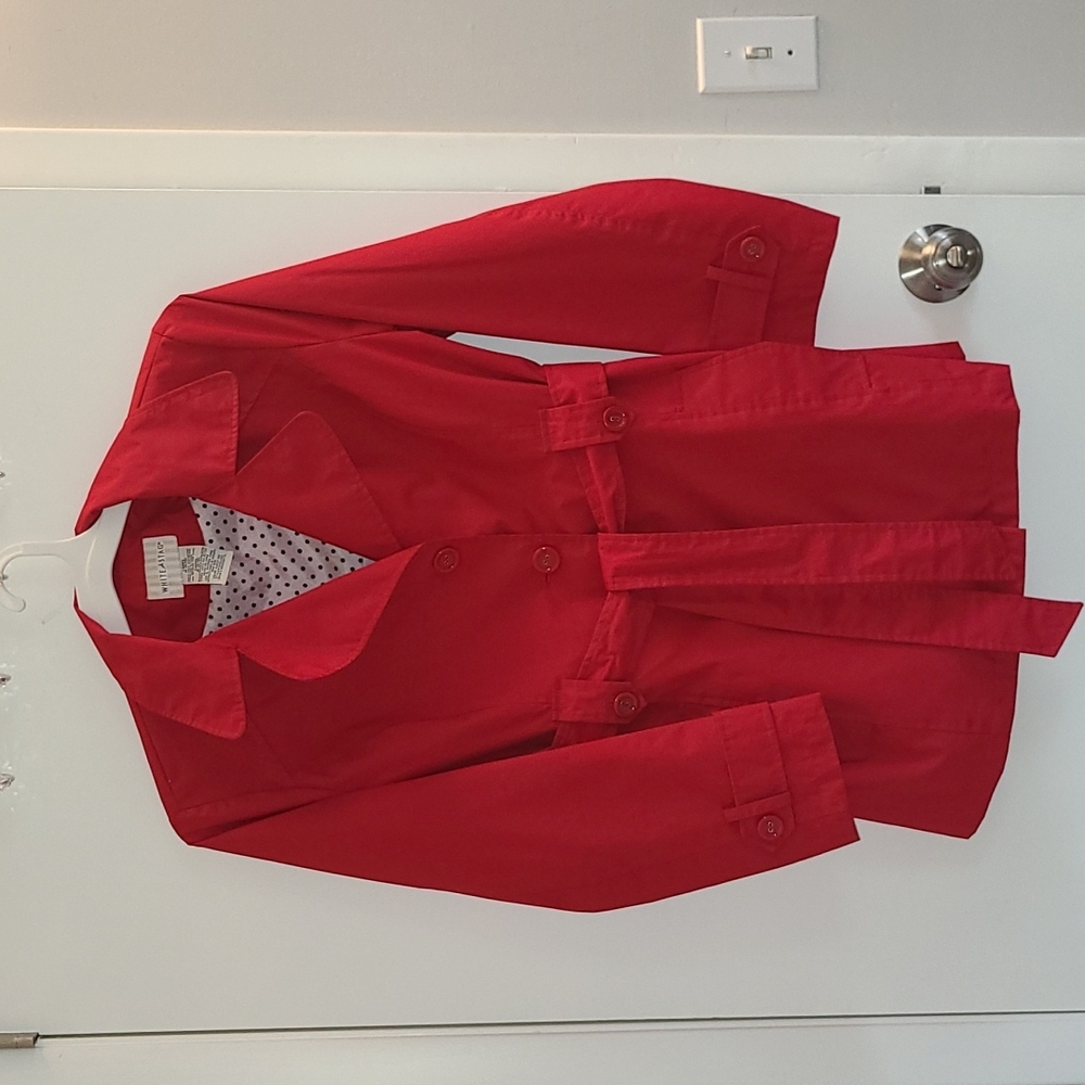 Red rain jacket